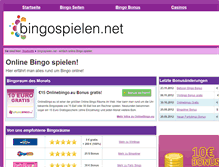 Tablet Screenshot of bingospielen.net